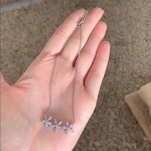 Genuine amethyst flower anklet